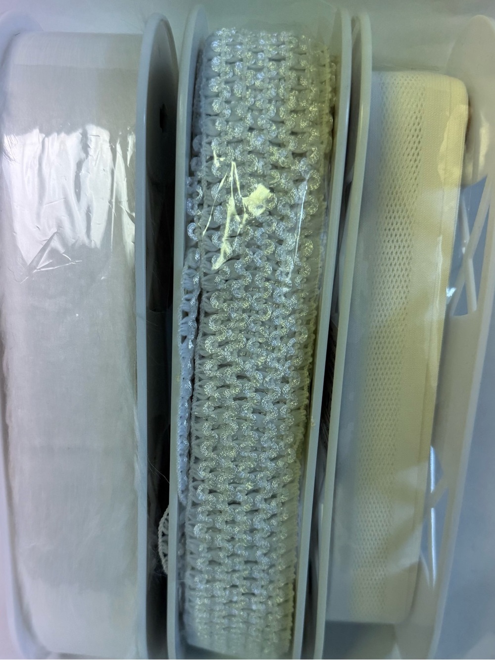 Simplicity White Decorative Bedding Trim Set of Three NWT